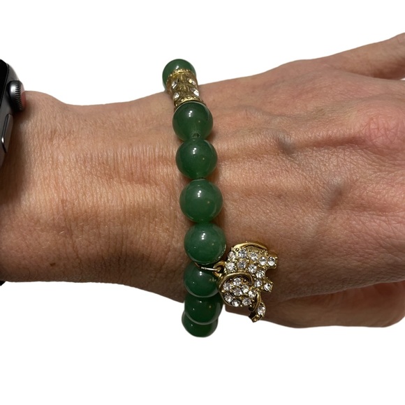 NWT Chico's Cleona jade colored elephant bracelet - Picture 3 of 5